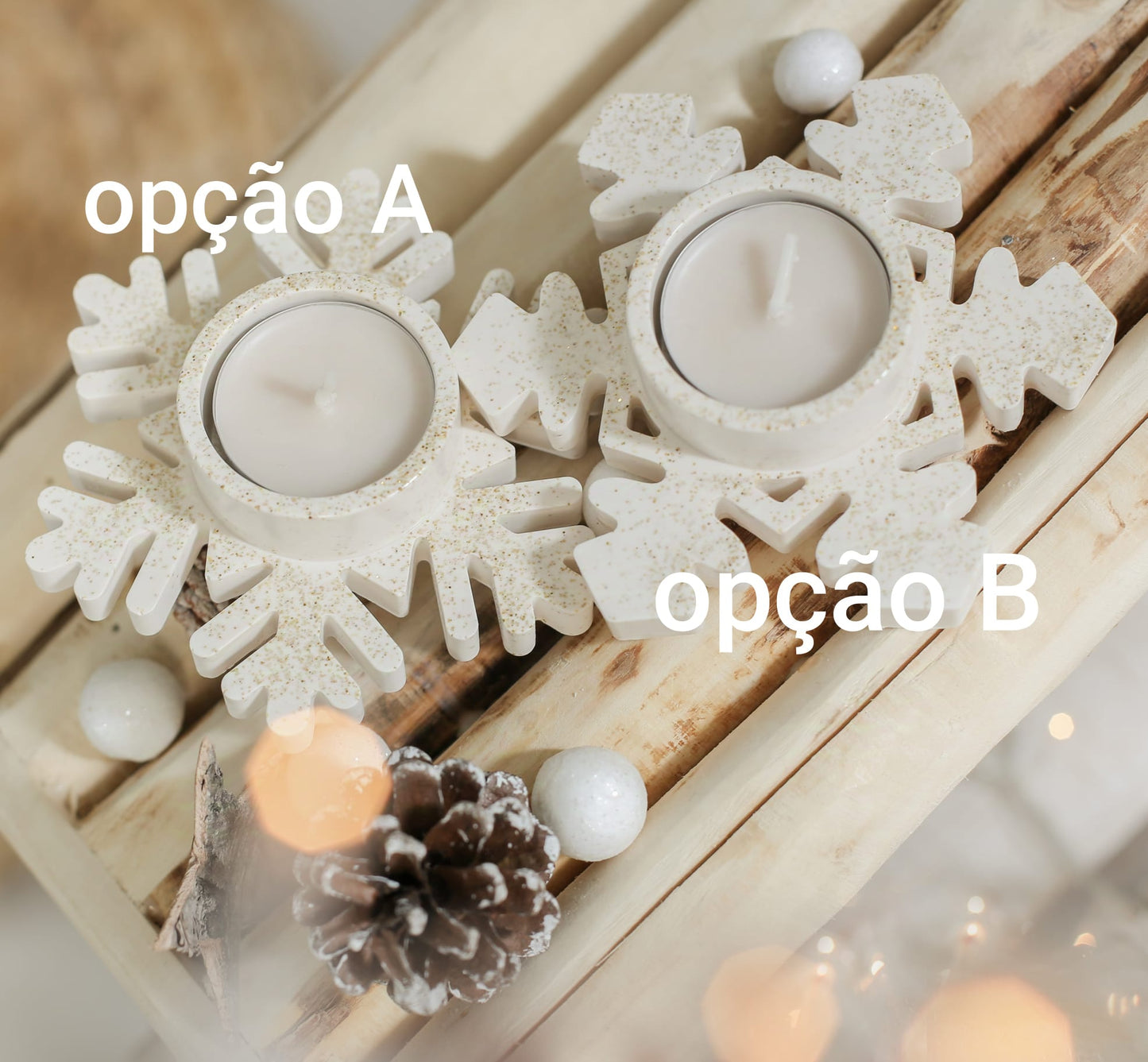 Floco de neve em jesmonite