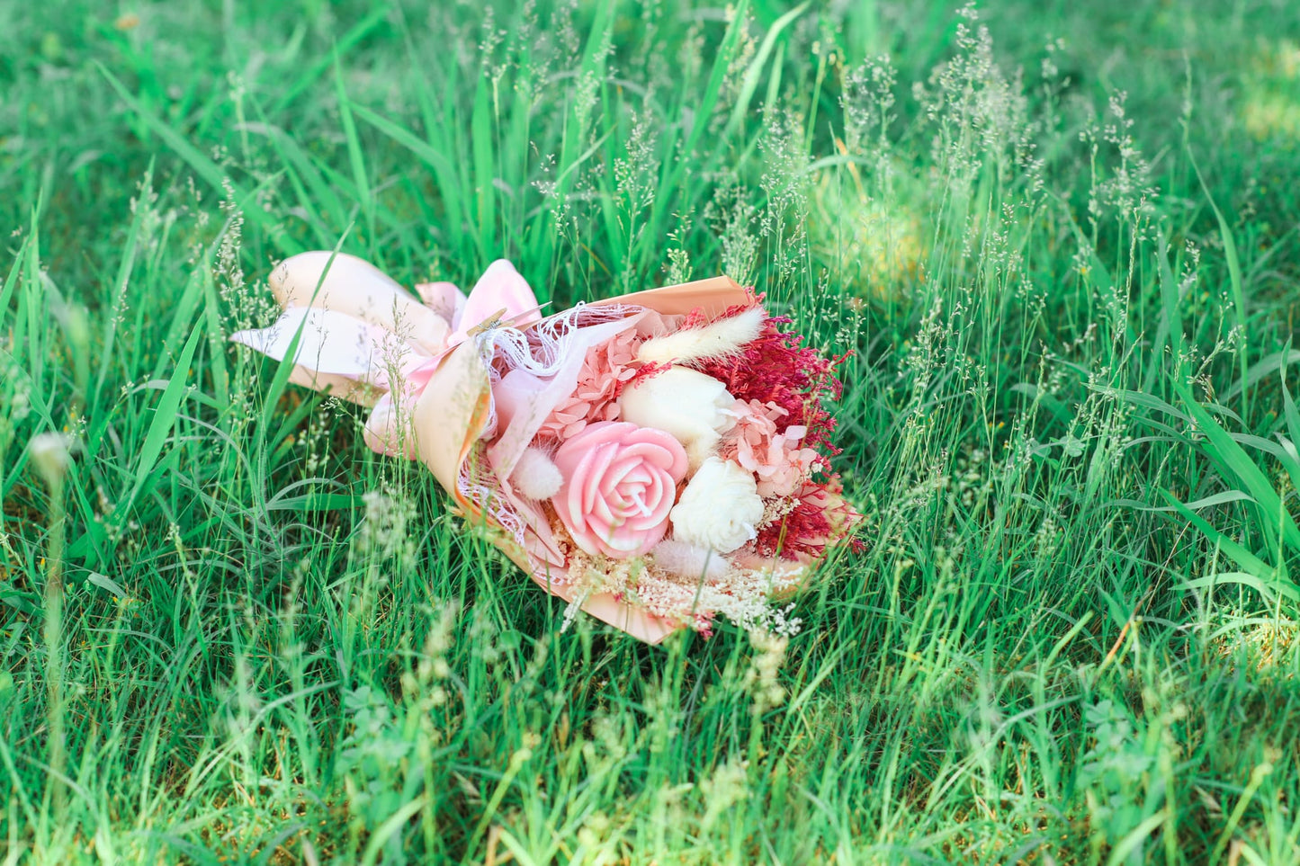Bouquet Floral com Velas – Edição Avós