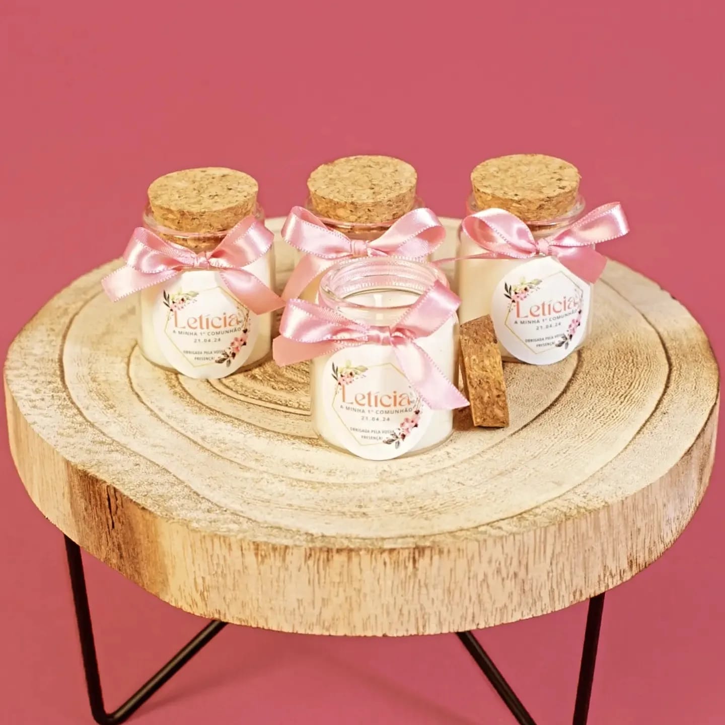 mini vela com tampa de cortiça - 50ml