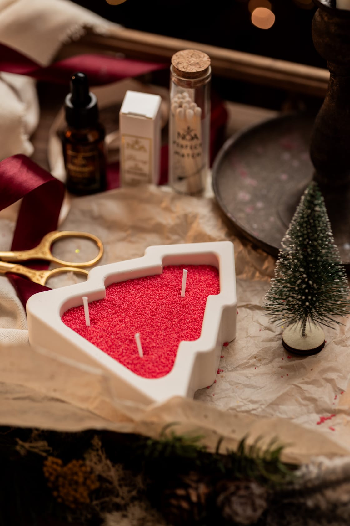 Coffret Árvore de Natal & cera pérola