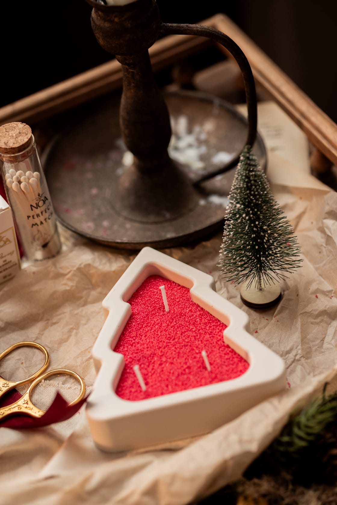 Coffret Árvore de Natal & cera pérola