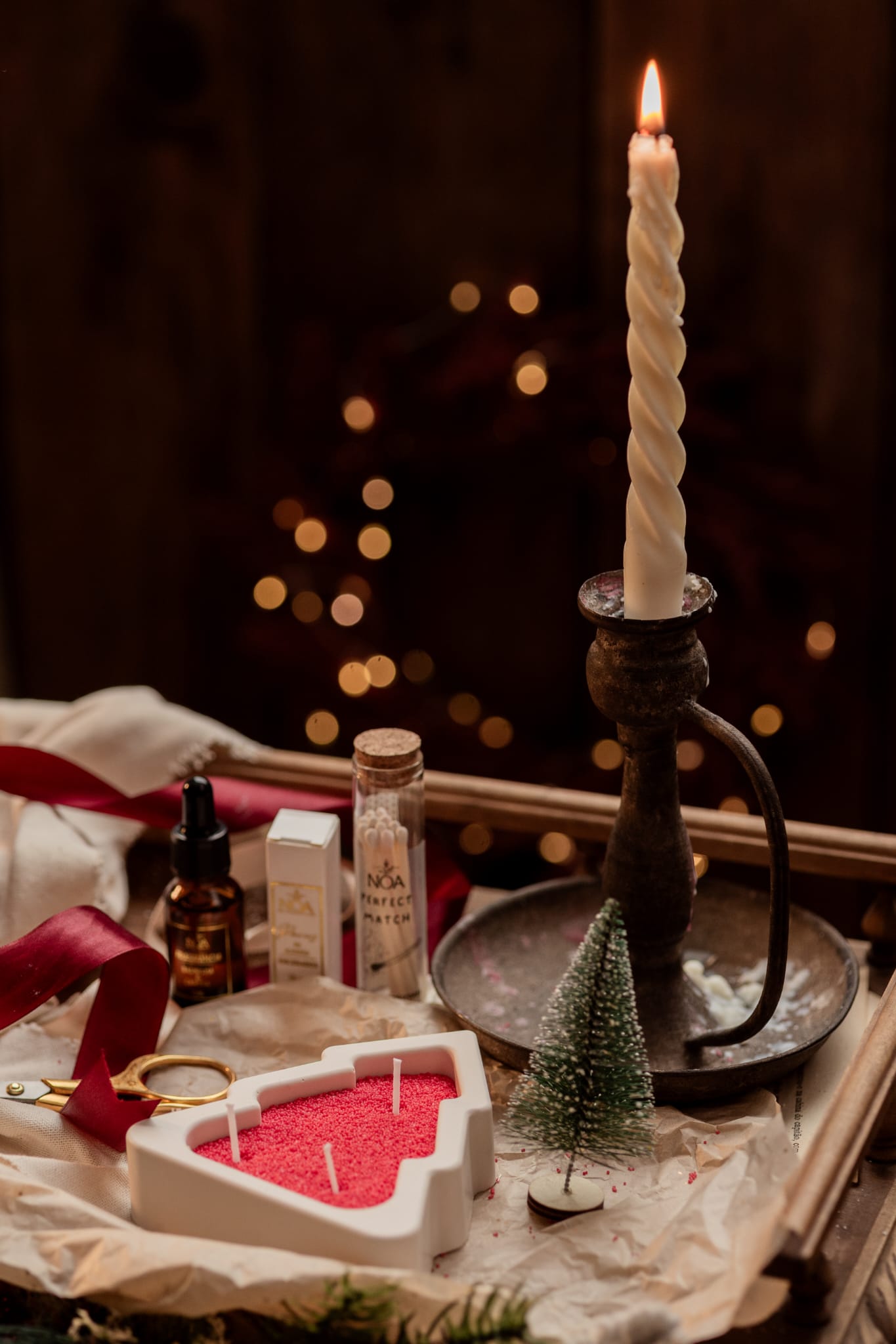 Coffret Árvore de Natal & cera pérola