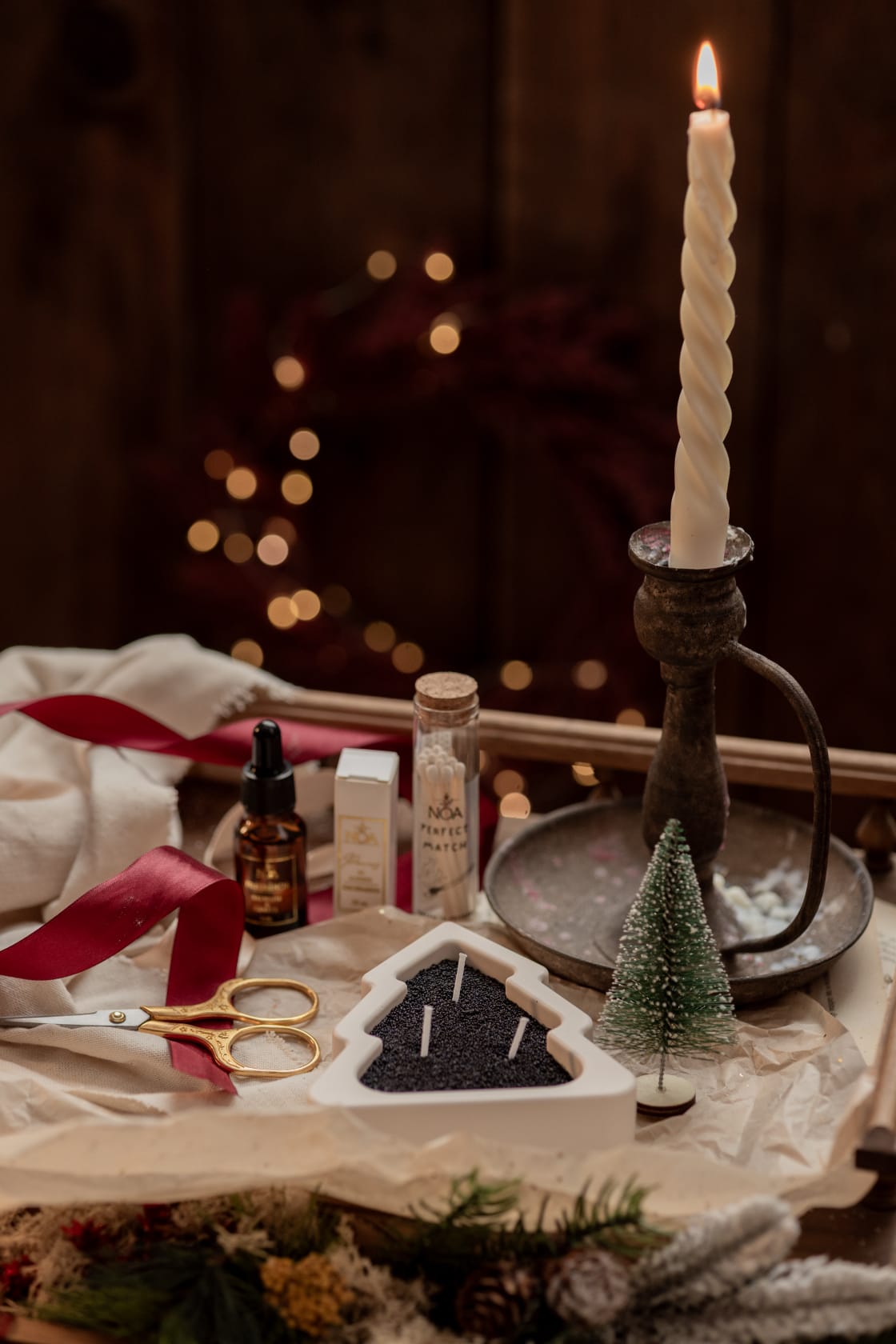 Coffret Árvore de Natal & cera pérola