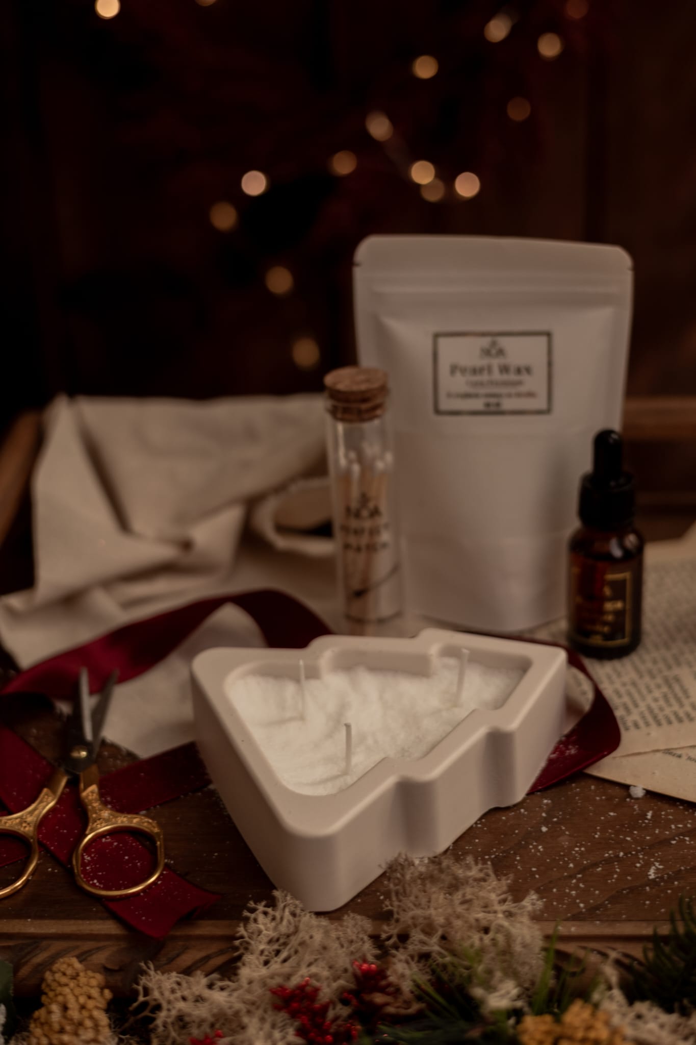 Coffret Árvore de Natal & cera pérola