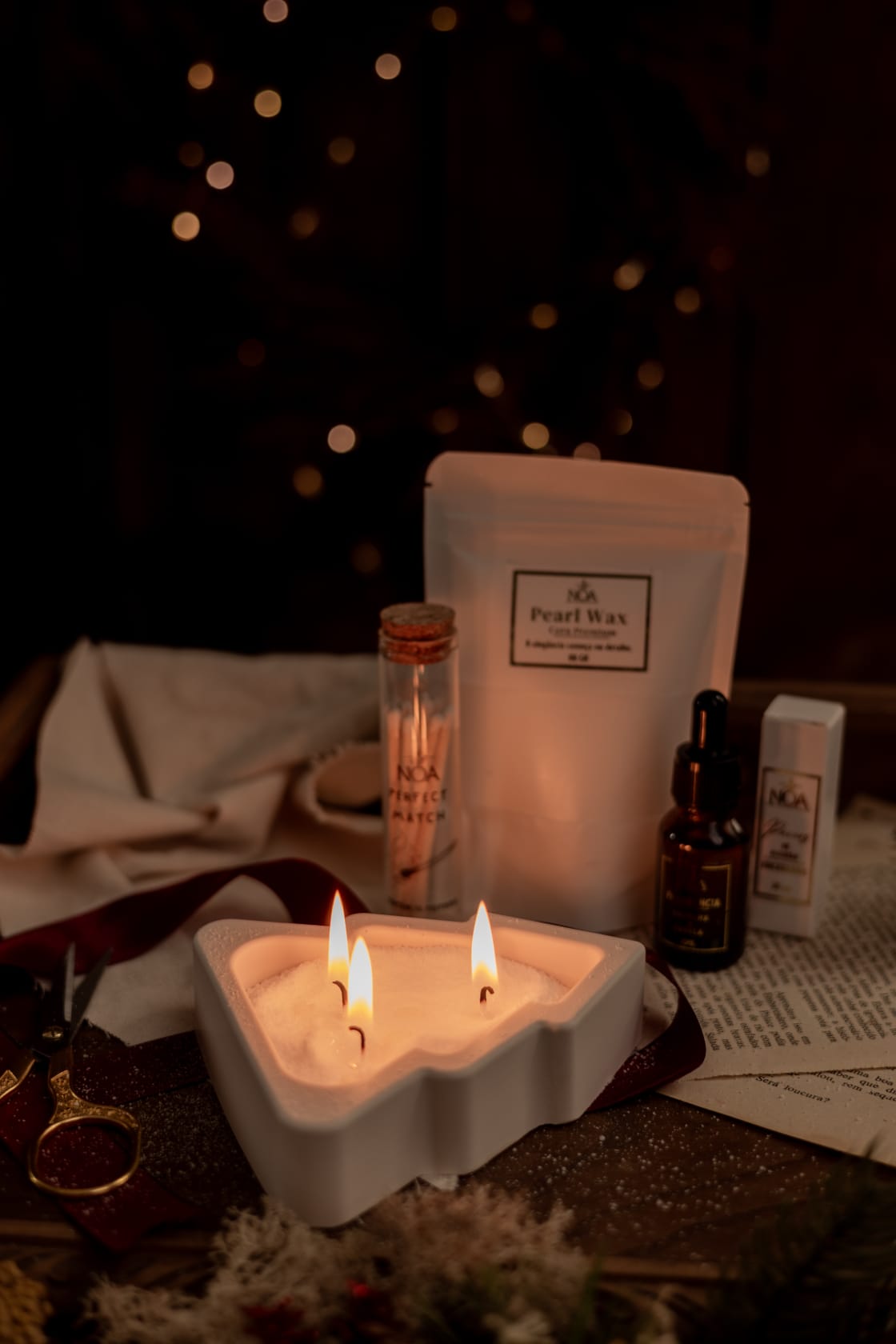 Coffret Árvore de Natal & cera pérola