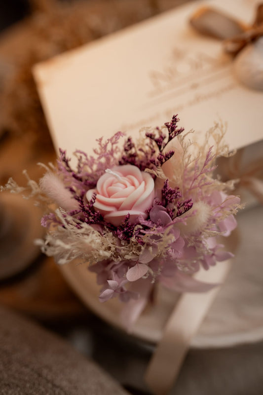 Mini Ramo com Vela Aromática