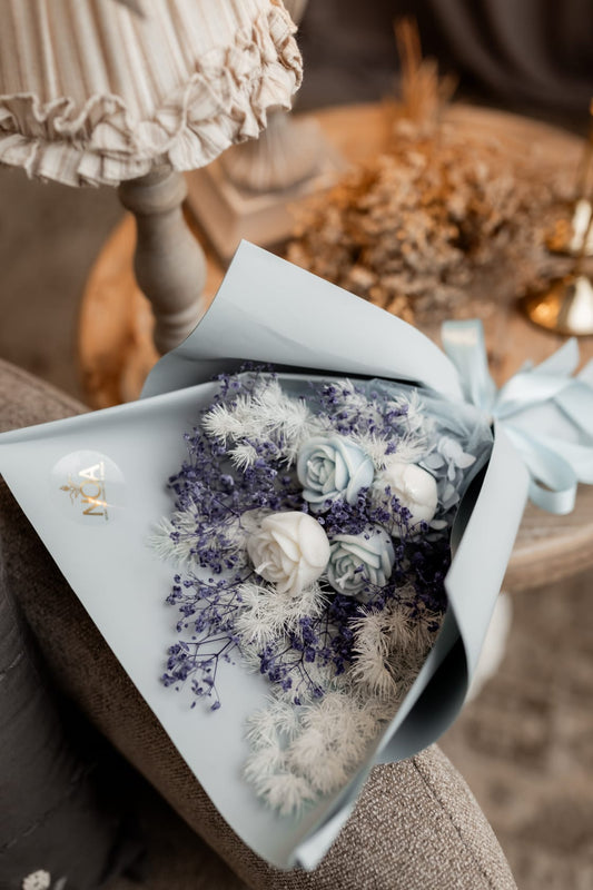Arranjo floral azul