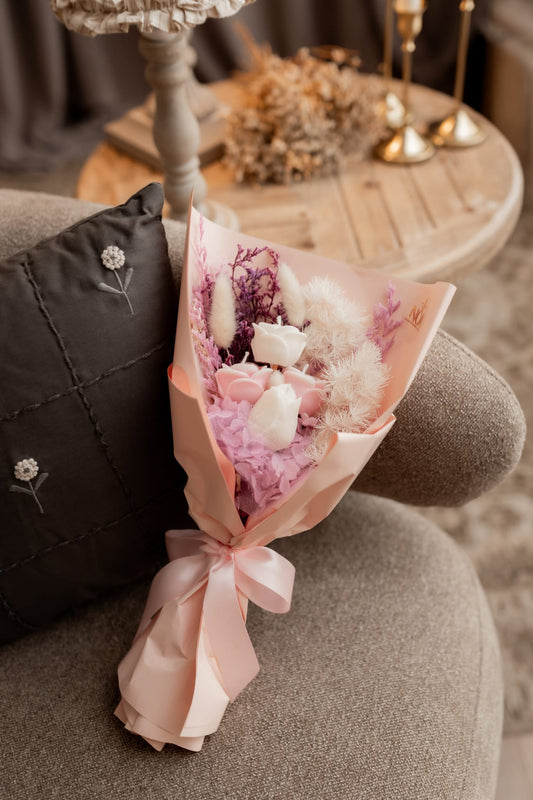 Arranjo floral rosa